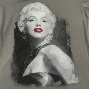 Marilyn Monroe Shirt Womens Large Gray Celebrity Graphic Short Sleeve Tee